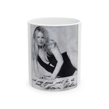 Veronica Carlson #39 (Vintage Female Icon) White Coffee Mug-11oz-Go Mug Yourself