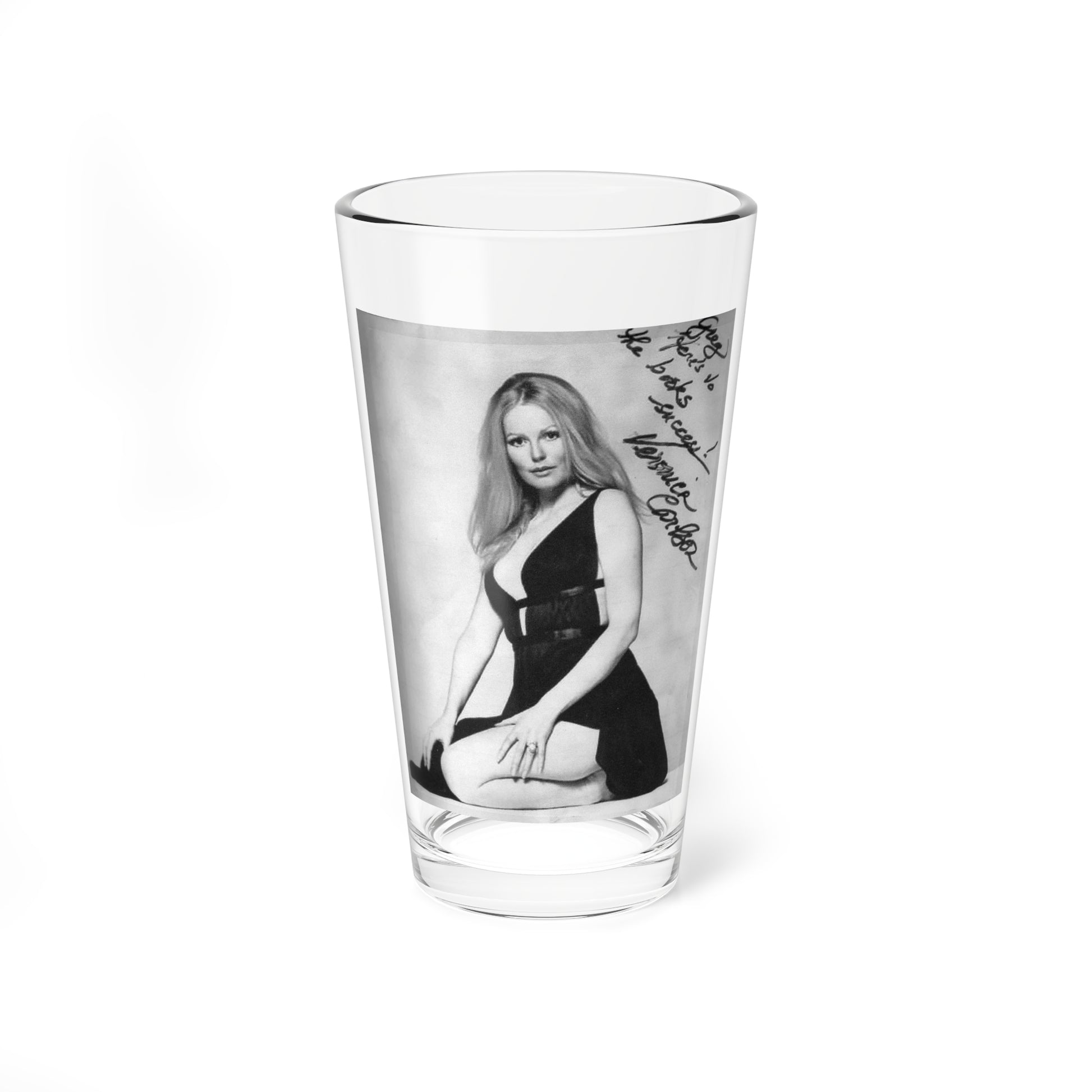 Veronica Carlson #40 (Vintage Female Icon) Pint Glass 16oz-16oz-Go Mug Yourself