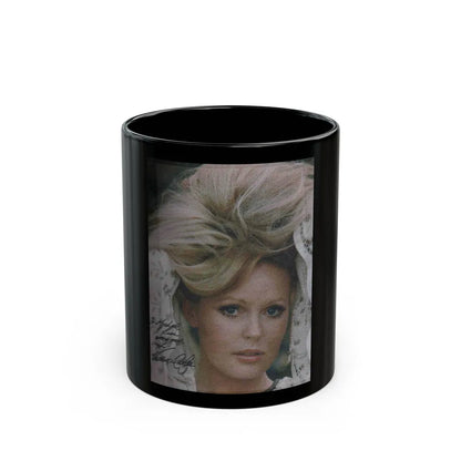 Veronica Carlson #42 (Vintage Female Icon) Black Coffee Mug-11oz-Go Mug Yourself