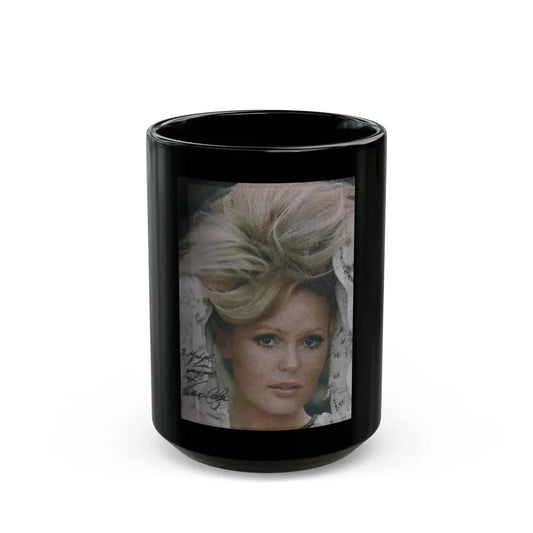 Veronica Carlson #42 (Vintage Female Icon) Black Coffee Mug 15oz - Go Mug Yourself