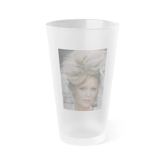 Veronica Carlson #42 (Vintage Female Icon) Frosted Pint Glass 16oz-16oz-Frosted-Go Mug Yourself