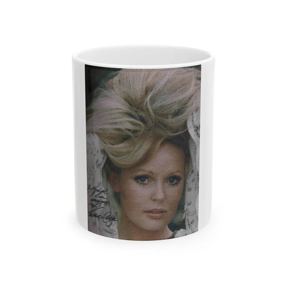 Veronica Carlson #42 (Vintage Female Icon) White Coffee Mug-11oz-Go Mug Yourself