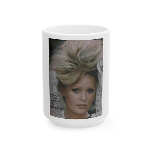 Veronica Carlson #42 (Vintage Female Icon) White Coffee Mug 15oz - Go Mug Yourself