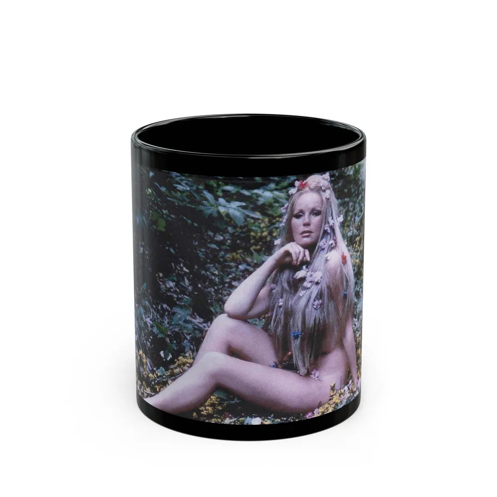 Veronica Carlson #43 (Vintage Female Icon) Black Coffee Mug-11oz-Go Mug Yourself