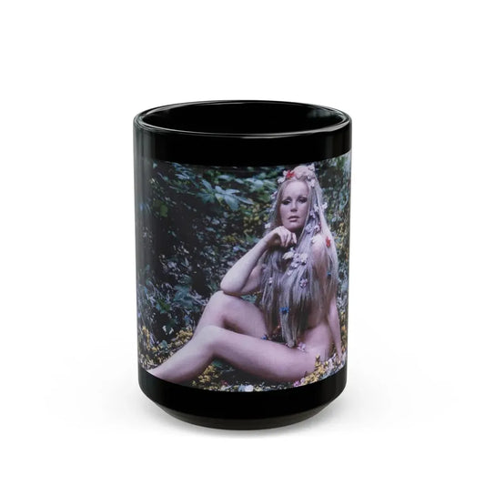 Veronica Carlson #43 (Vintage Female Icon) Black Coffee Mug 15oz - Go Mug Yourself