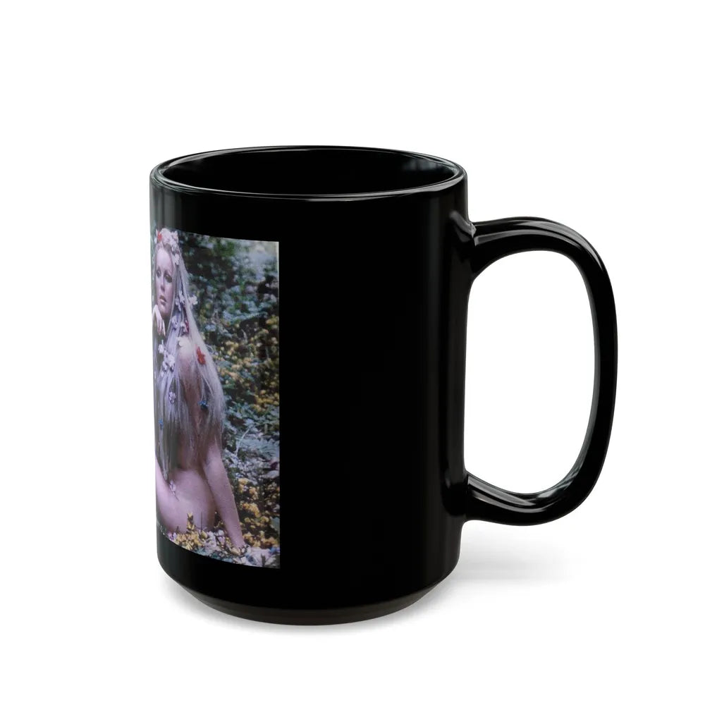 Veronica Carlson #43 (Vintage Female Icon) Black Coffee Mug-Go Mug Yourself