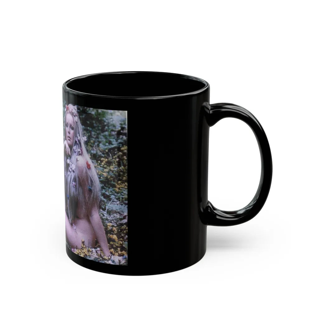 Veronica Carlson #43 (Vintage Female Icon) Black Coffee Mug-Go Mug Yourself