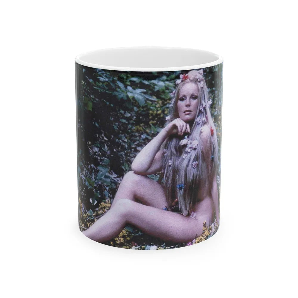 Veronica Carlson #43 (Vintage Female Icon) White Coffee Mug-11oz-Go Mug Yourself