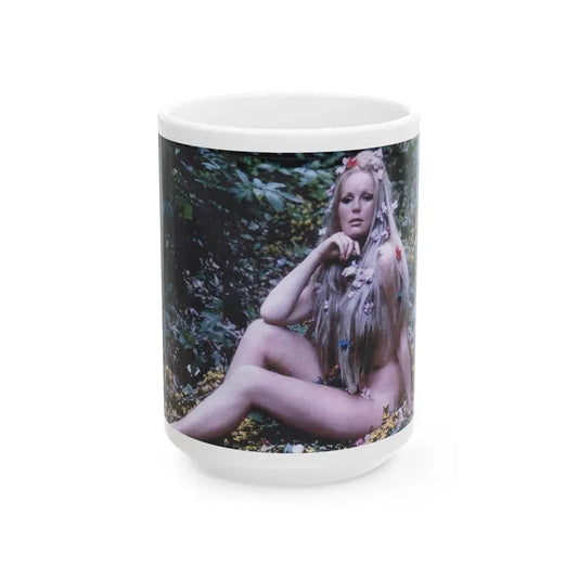 Veronica Carlson #43 (Vintage Female Icon) White Coffee Mug 15oz - Go Mug Yourself