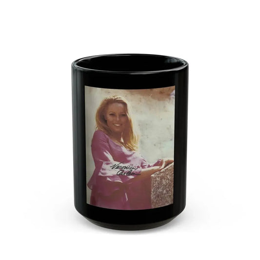 Veronica Carlson #44 (Vintage Female Icon) Black Coffee Mug 15oz - Go Mug Yourself