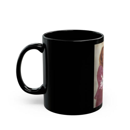 Veronica Carlson #44 (Vintage Female Icon) Black Coffee Mug-Go Mug Yourself