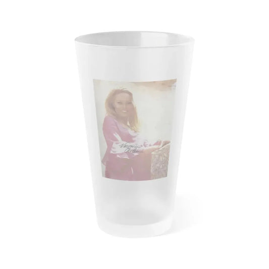 Veronica Carlson #44 (Vintage Female Icon) Frosted Pint Glass 16oz 16oz Frosted - Go Mug Yourself