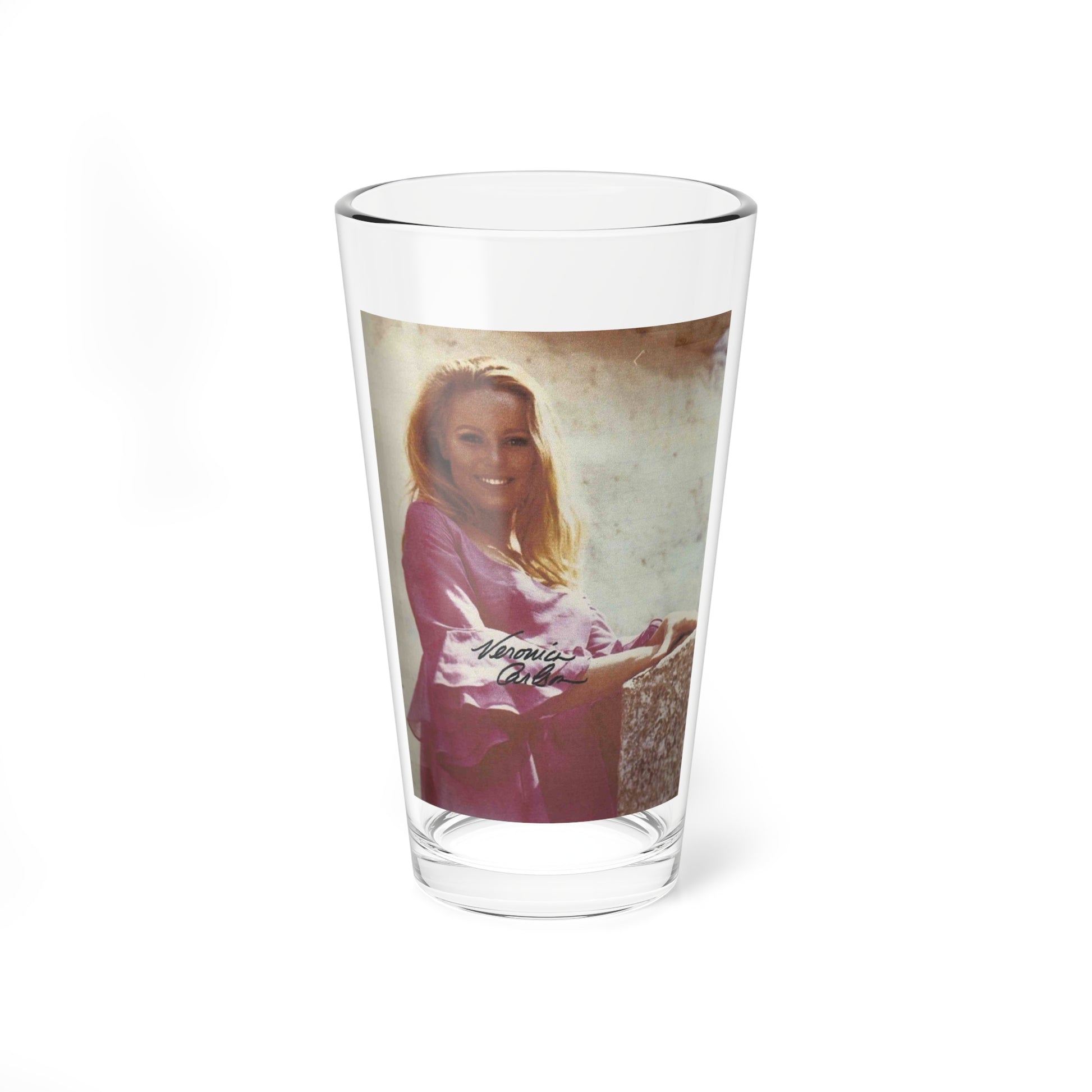 Veronica Carlson #44 (Vintage Female Icon) Pint Glass 16oz-16oz-Go Mug Yourself