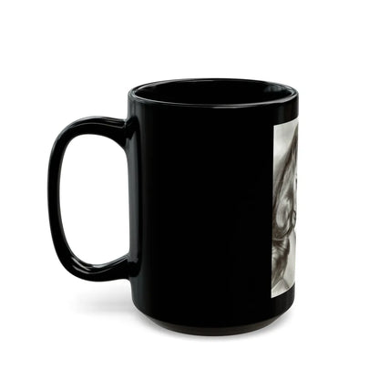 Veronica Carlson #46 (Vintage Female Icon) Black Coffee Mug-Go Mug Yourself