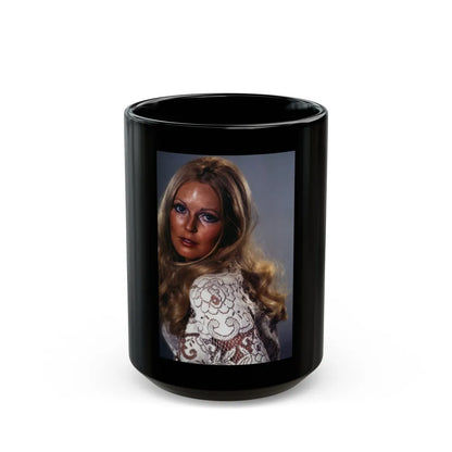 Veronica Carlson #471 (Vintage Female Icon) Black Coffee Mug-15oz-Go Mug Yourself