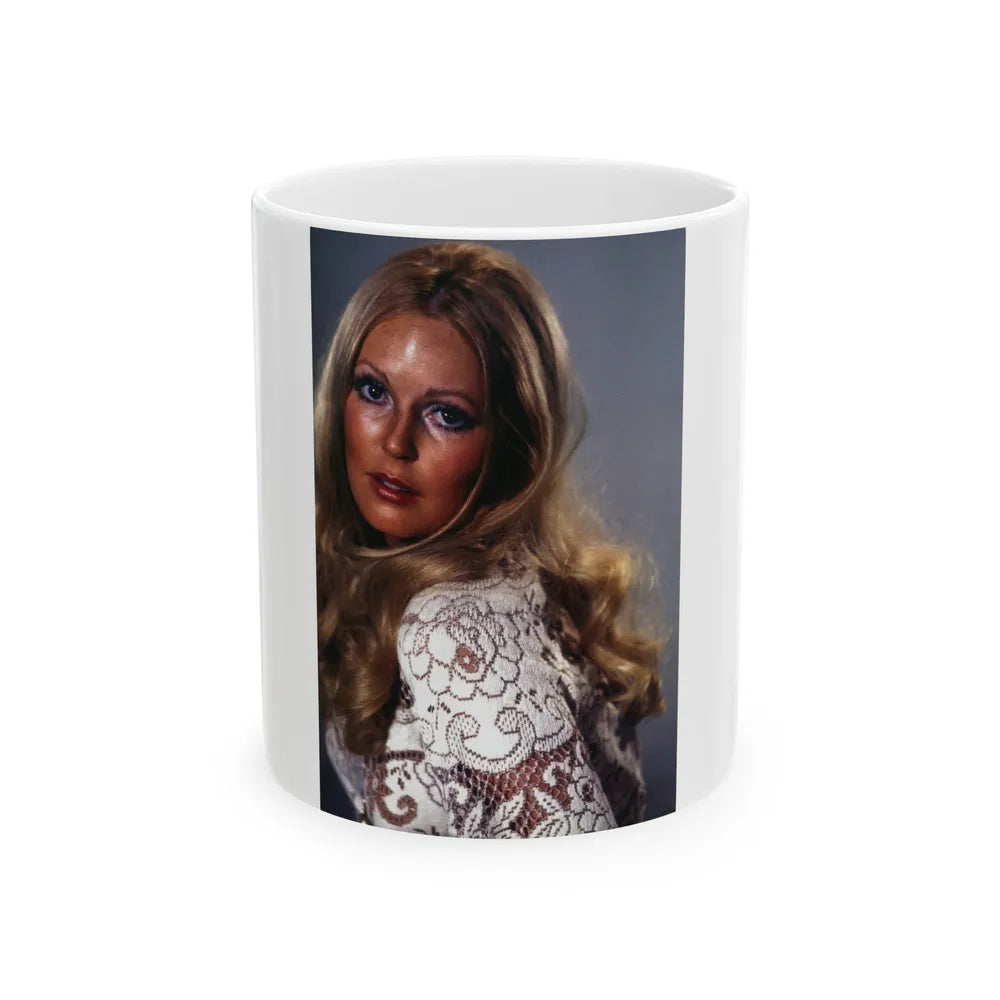 Veronica Carlson #471 (Vintage Female Icon) White Coffee Mug-11oz-Go Mug Yourself