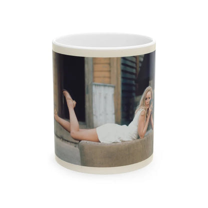 Veronica Carlson #58 (Vintage Female Icon) White Coffee Mug-11oz-Go Mug Yourself