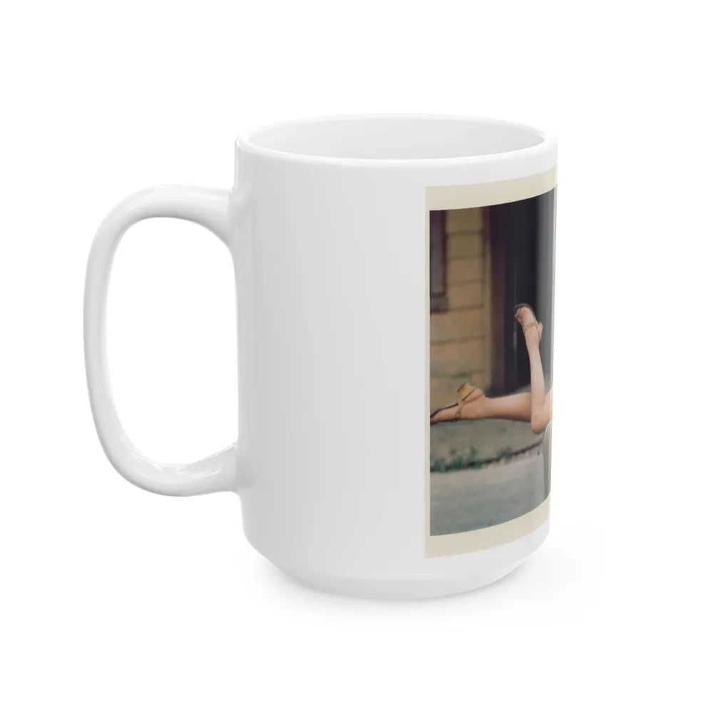 Veronica Carlson #58 (Vintage Female Icon) White Coffee Mug-Go Mug Yourself