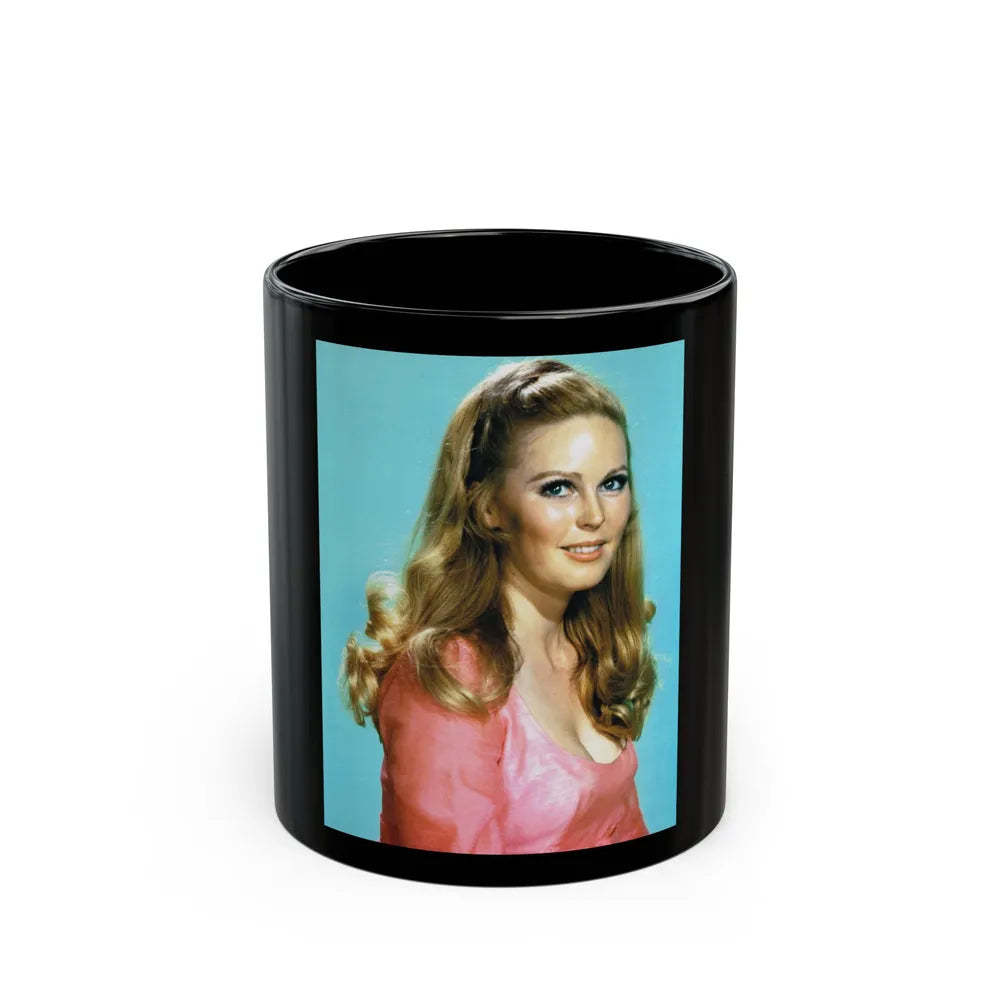 Veronica Carlson #60 (Vintage Female Icon) Black Coffee Mug-11oz-Go Mug Yourself