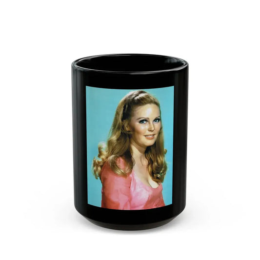 Veronica Carlson #60 (Vintage Female Icon) Black Coffee Mug 15oz - Go Mug Yourself