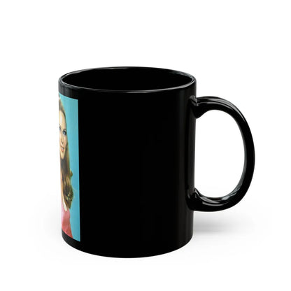 Veronica Carlson #60 (Vintage Female Icon) Black Coffee Mug-Go Mug Yourself