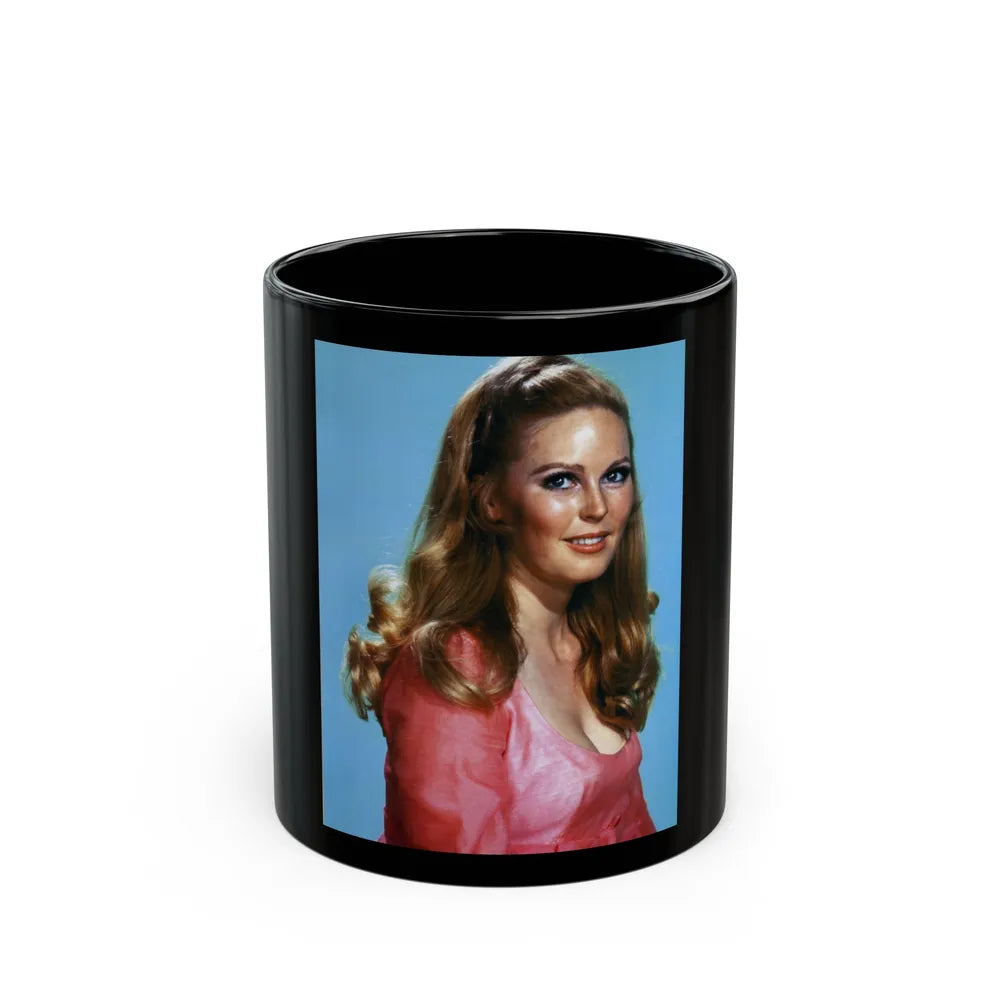 Veronica Carlson #601 (Vintage Female Icon) Black Coffee Mug-11oz-Go Mug Yourself