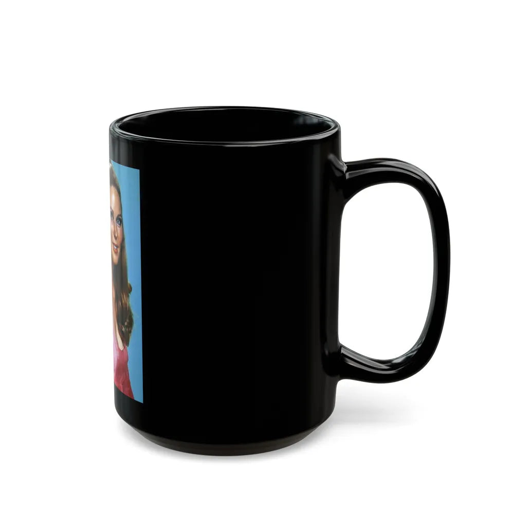 Veronica Carlson #601 (Vintage Female Icon) Black Coffee Mug-Go Mug Yourself