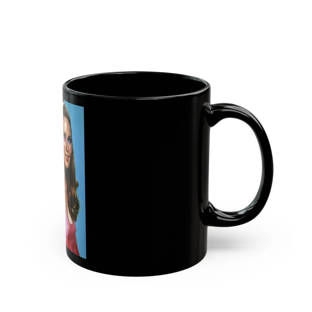 Veronica Carlson #601 (Vintage Female Icon) Black Coffee Mug-Go Mug Yourself