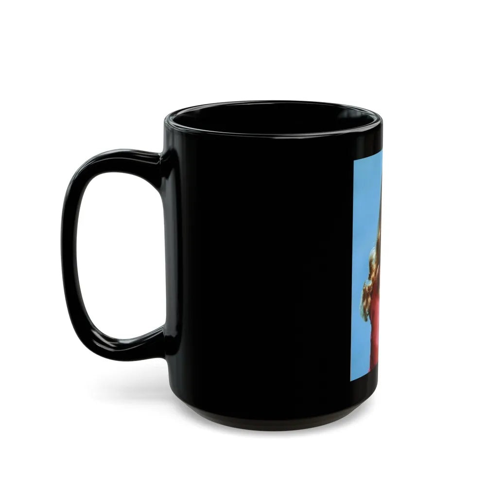 Veronica Carlson #601 (Vintage Female Icon) Black Coffee Mug-Go Mug Yourself