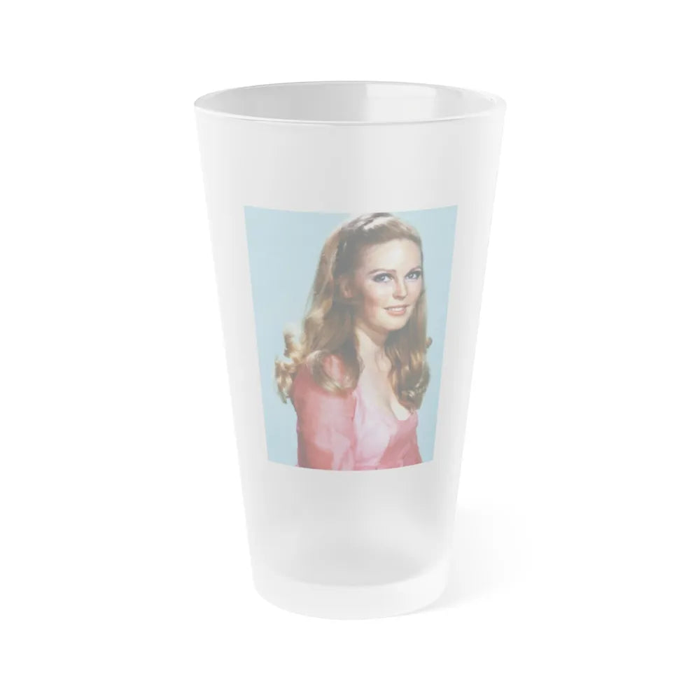 Veronica Carlson #601 (Vintage Female Icon) Frosted Pint Glass 16oz-16oz-Frosted-Go Mug Yourself