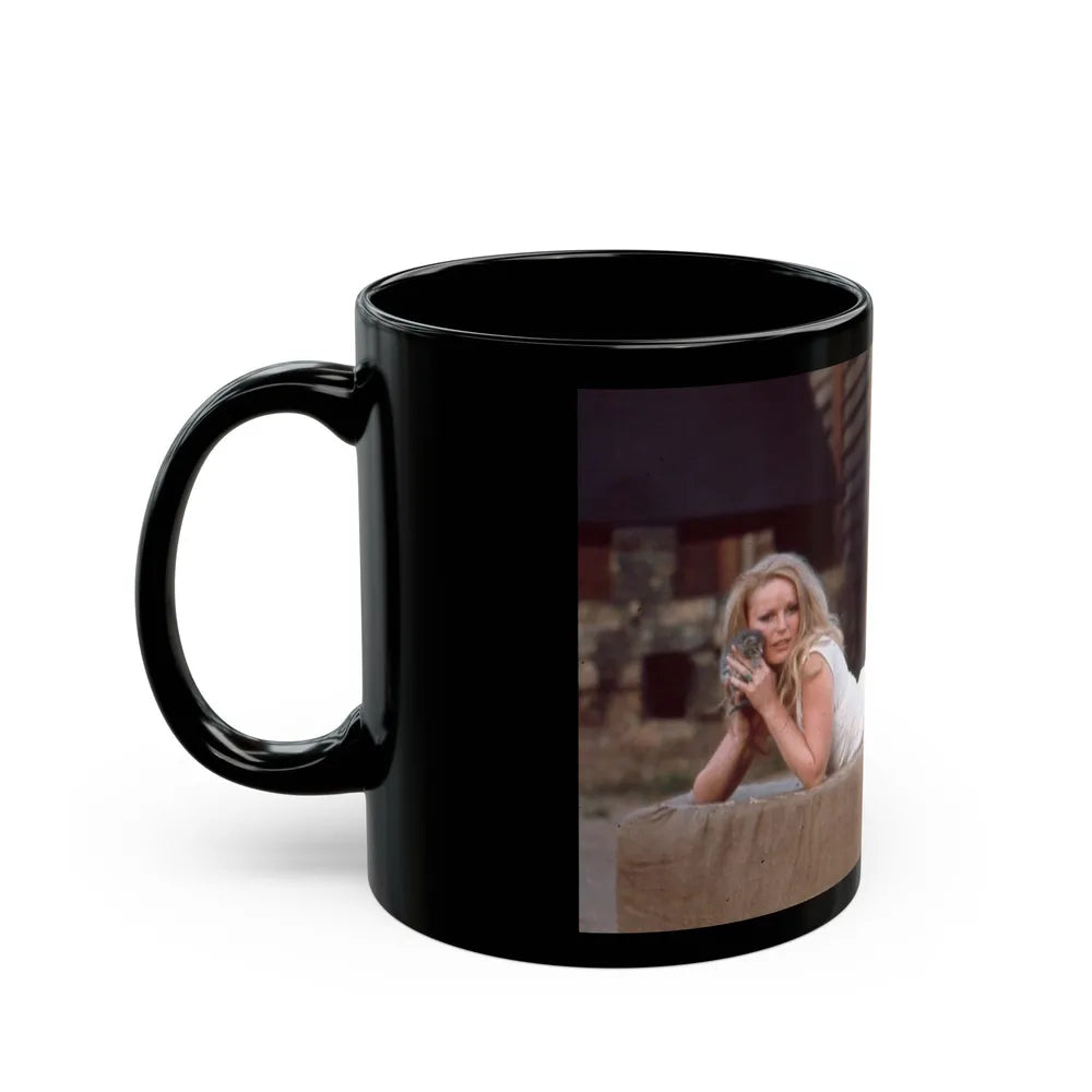 Veronica Carlson #62 (Vintage Female Icon) Black Coffee Mug-Go Mug Yourself