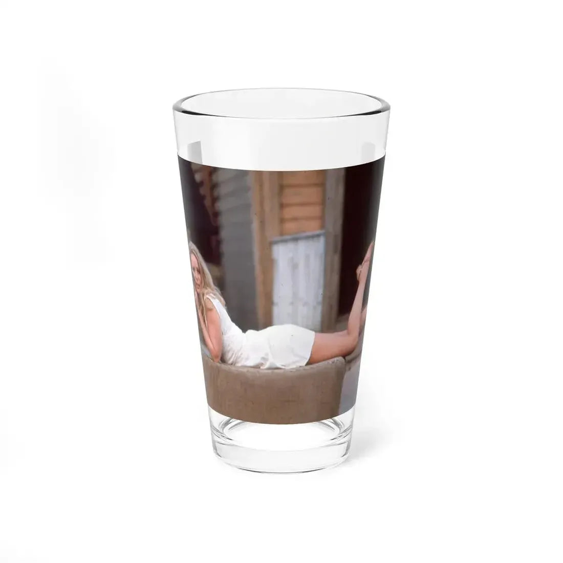 Veronica Carlson #62 (Vintage Female Icon) Pint Glass 16oz 16oz - Go Mug Yourself