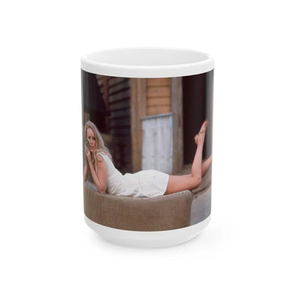 Veronica Carlson #62 (Vintage Female Icon) White Coffee Mug-15oz-Go Mug Yourself