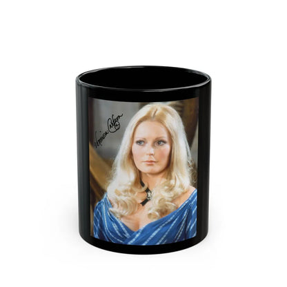 Veronica Carlson #63 (Vintage Female Icon) Black Coffee Mug-11oz-Go Mug Yourself