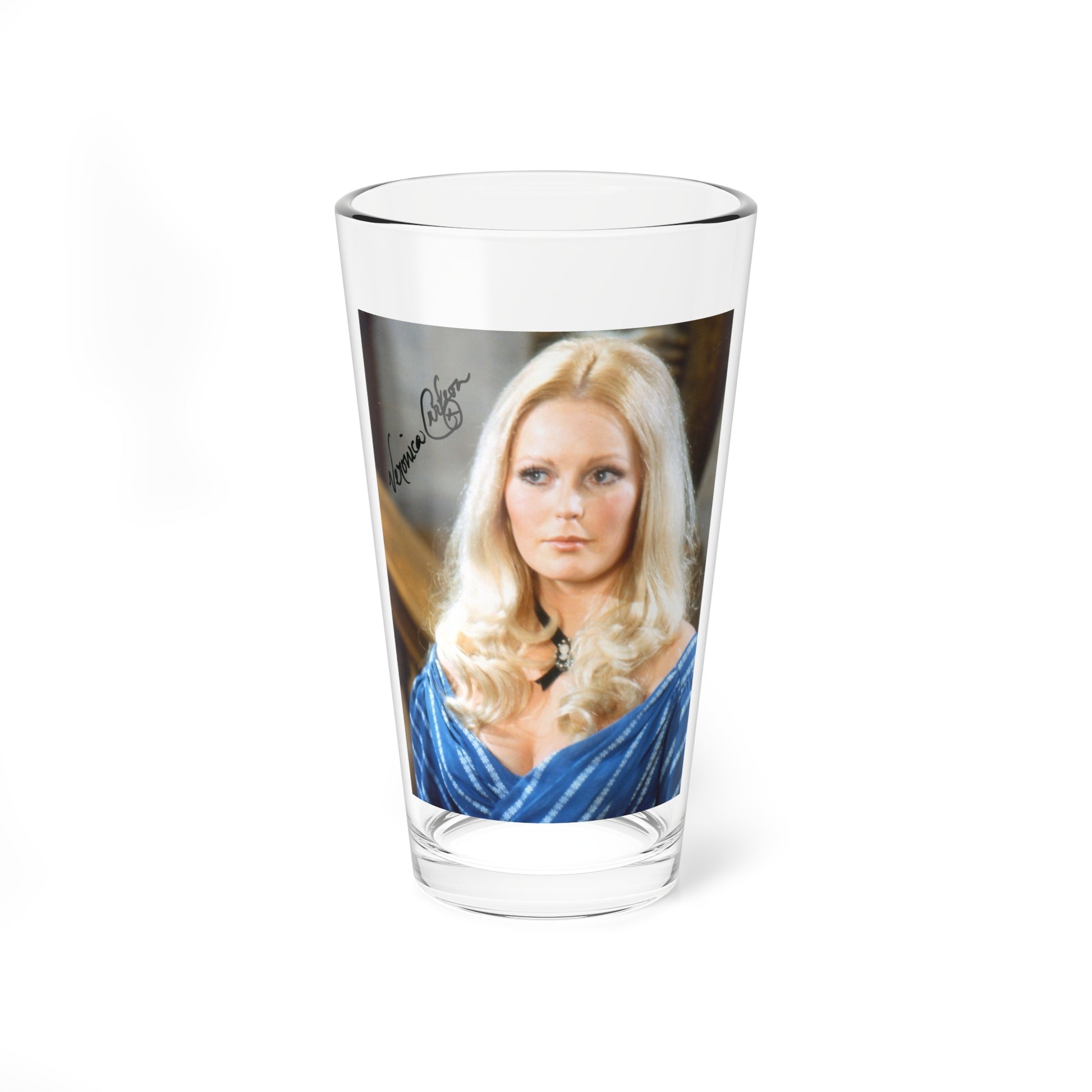 Veronica Carlson #63 (Vintage Female Icon) Pint Glass 16oz-16oz-Go Mug Yourself