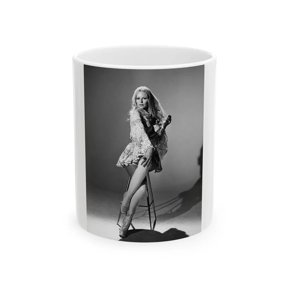 Veronica Carlson #75 (Vintage Female Icon) White Coffee Mug-11oz-Go Mug Yourself