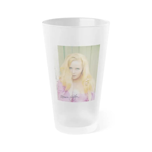 Veronica Carlson #77 (Vintage Female Icon) Frosted Pint Glass 16oz 16oz Frosted - Go Mug Yourself