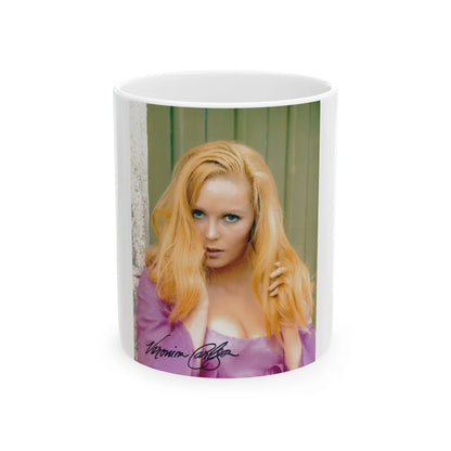 Veronica Carlson #77 (Vintage Female Icon) White Coffee Mug-11oz-Go Mug Yourself