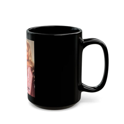 Veronica Carlson #80 (Vintage Female Icon) Black Coffee Mug-Go Mug Yourself