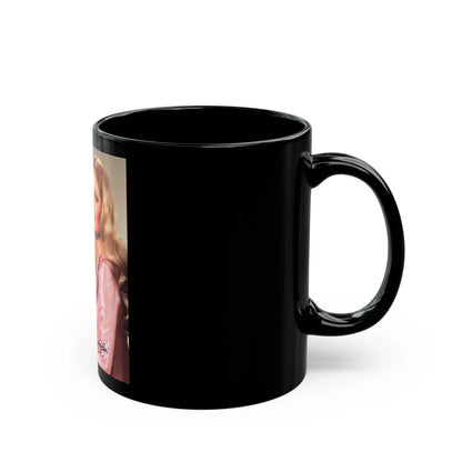 Veronica Carlson #80 (Vintage Female Icon) Black Coffee Mug-Go Mug Yourself