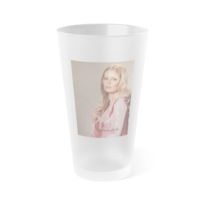 Veronica Carlson #80 (Vintage Female Icon) Frosted Pint Glass 16oz-16oz-Frosted-Go Mug Yourself