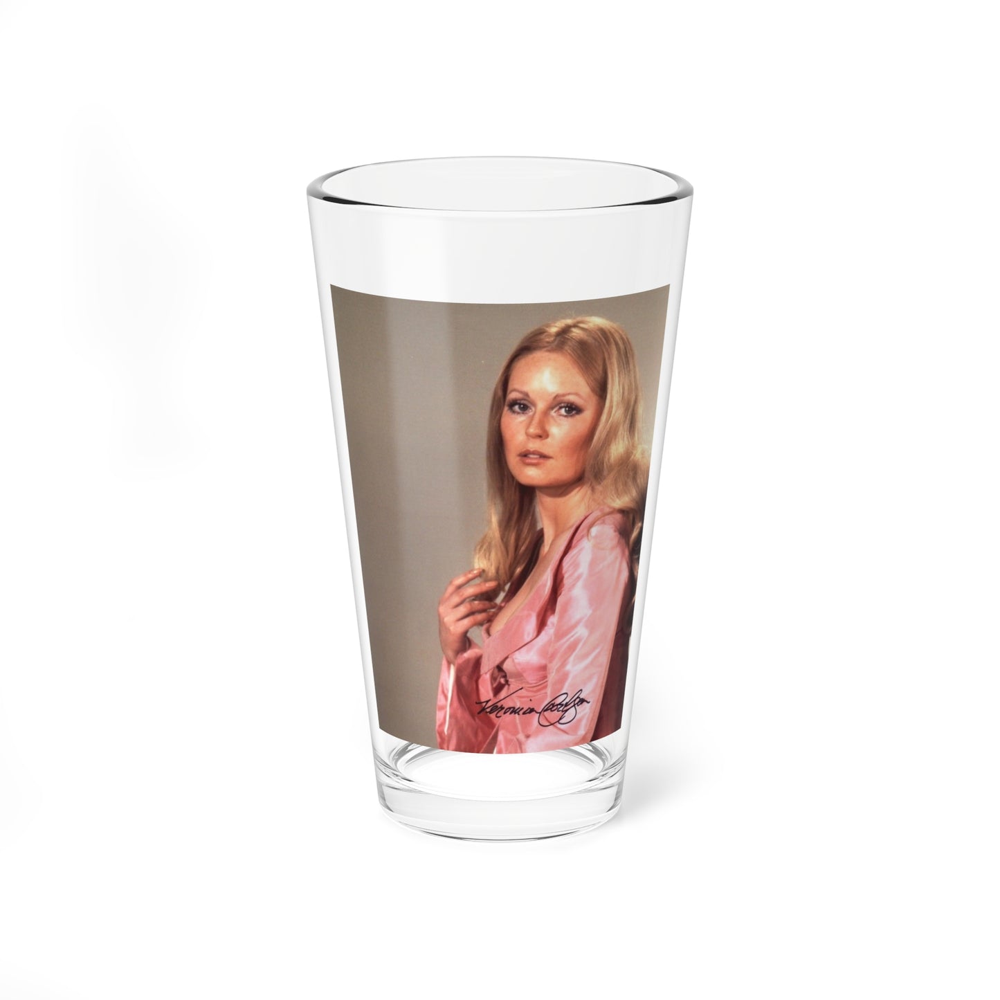 Veronica Carlson #80 (Vintage Female Icon) Pint Glass 16oz-16oz-Go Mug Yourself