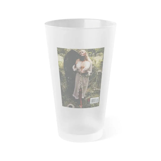 Veronica Carlson #81 (Vintage Female Icon) Frosted Pint Glass 16oz 16oz Frosted - Go Mug Yourself