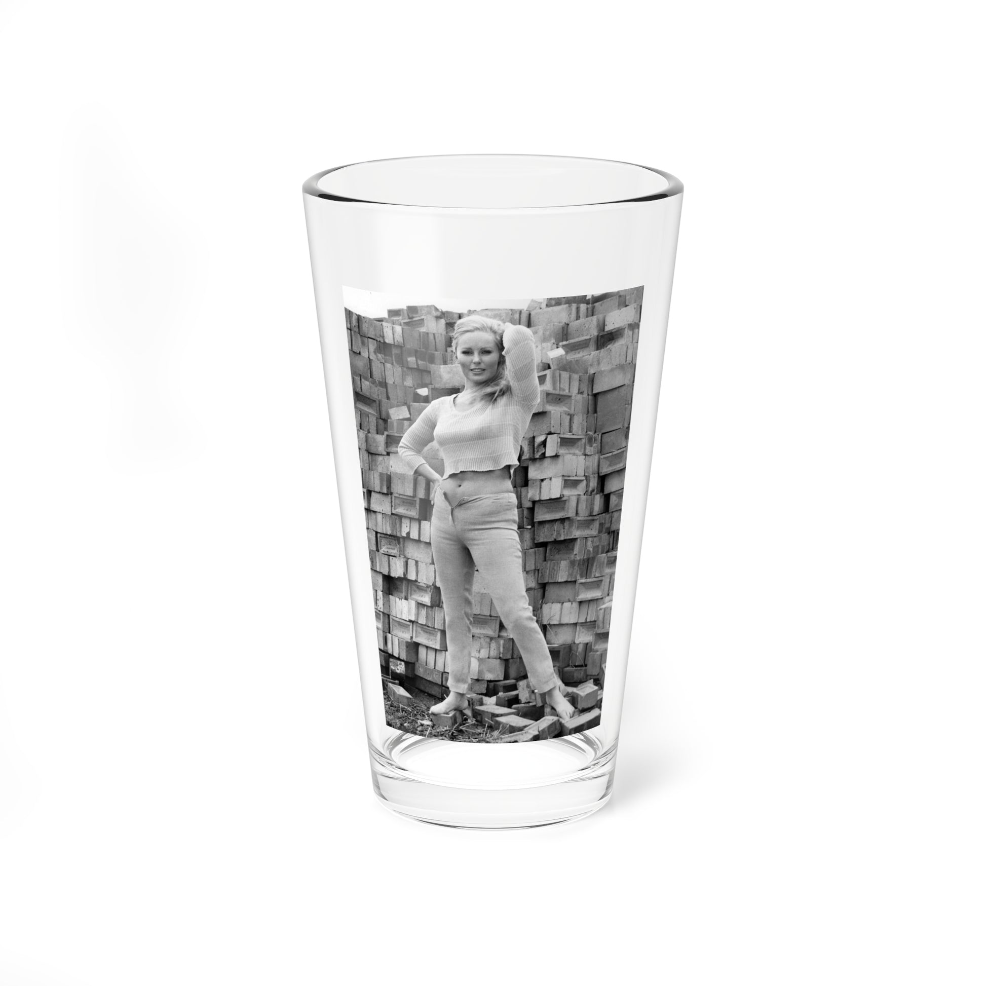 Veronica Carlson #82 (Vintage Female Icon) Pint Glass 16oz-16oz-Go Mug Yourself