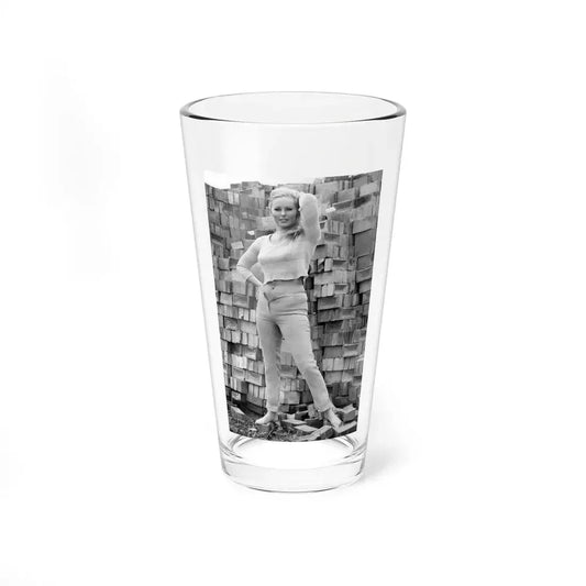Veronica Carlson #82 (Vintage Female Icon) Pint Glass 16oz 16oz - Go Mug Yourself