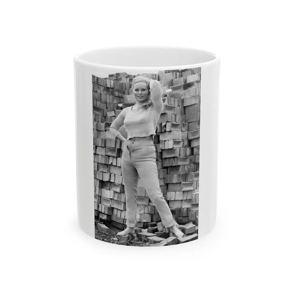 Veronica Carlson #82 (Vintage Female Icon) White Coffee Mug-11oz-Go Mug Yourself