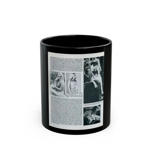 Veronica Carlson #83 - B&W Mag. Photos & Article (Vintage Female Icon) Black Coffee Mug 11oz - Go Mug Yourself
