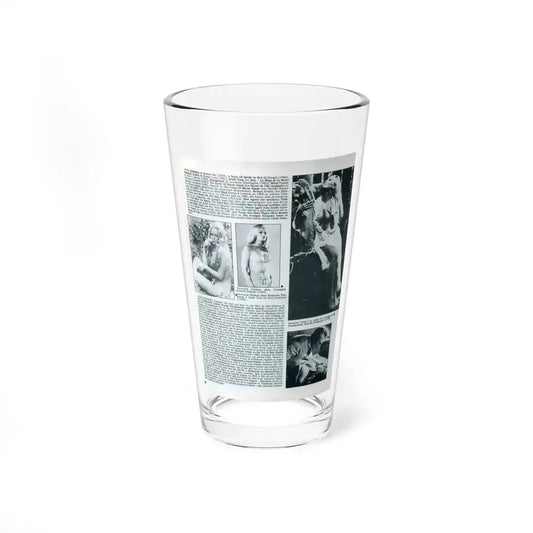 Veronica Carlson #83 - B&W Mag. Photos & Article (Vintage Female Icon) Pint Glass 16oz 16oz - Go Mug Yourself