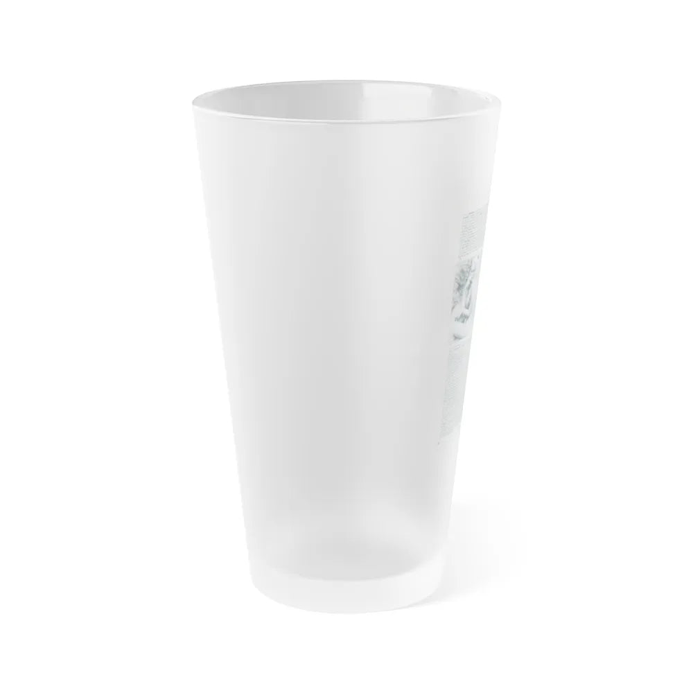 Veronica Carlson #83 - B&W Mag. Photos & Article (Vintage Female Icon) Frosted Pint Glass 16oz-Go Mug Yourself