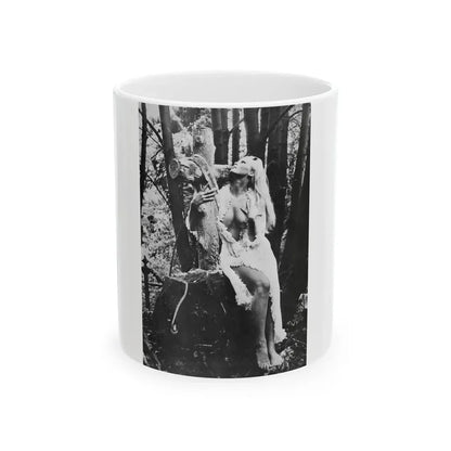 Veronica Carlson #84 - Partially Topless (Vintage Female Icon) White Coffee Mug 11oz - Go Mug Yourself